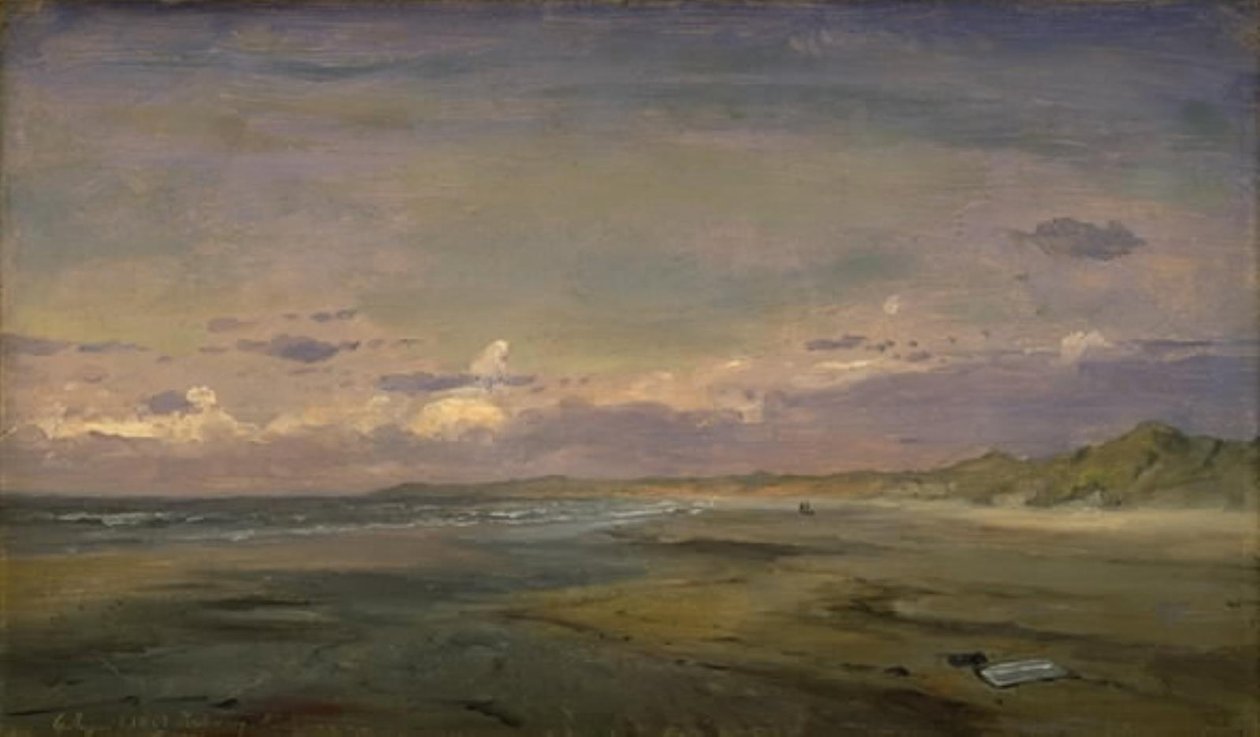 Niska plaża i wydmy. Cattwijk autorstwa C.F. Sørensen