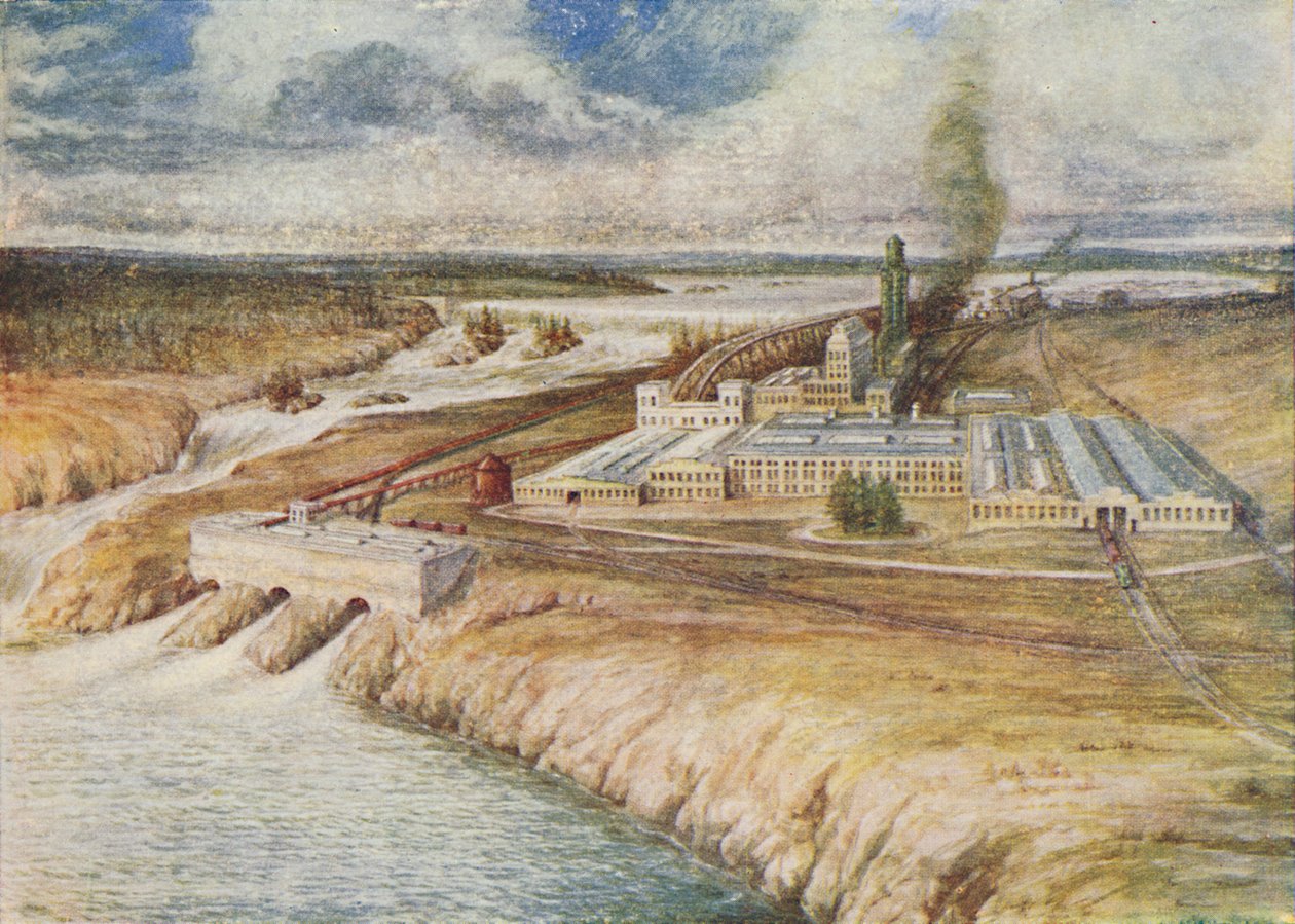 „Papierownie, Nowa Fundlandia”, 1924 autorstwa C.G Lowther