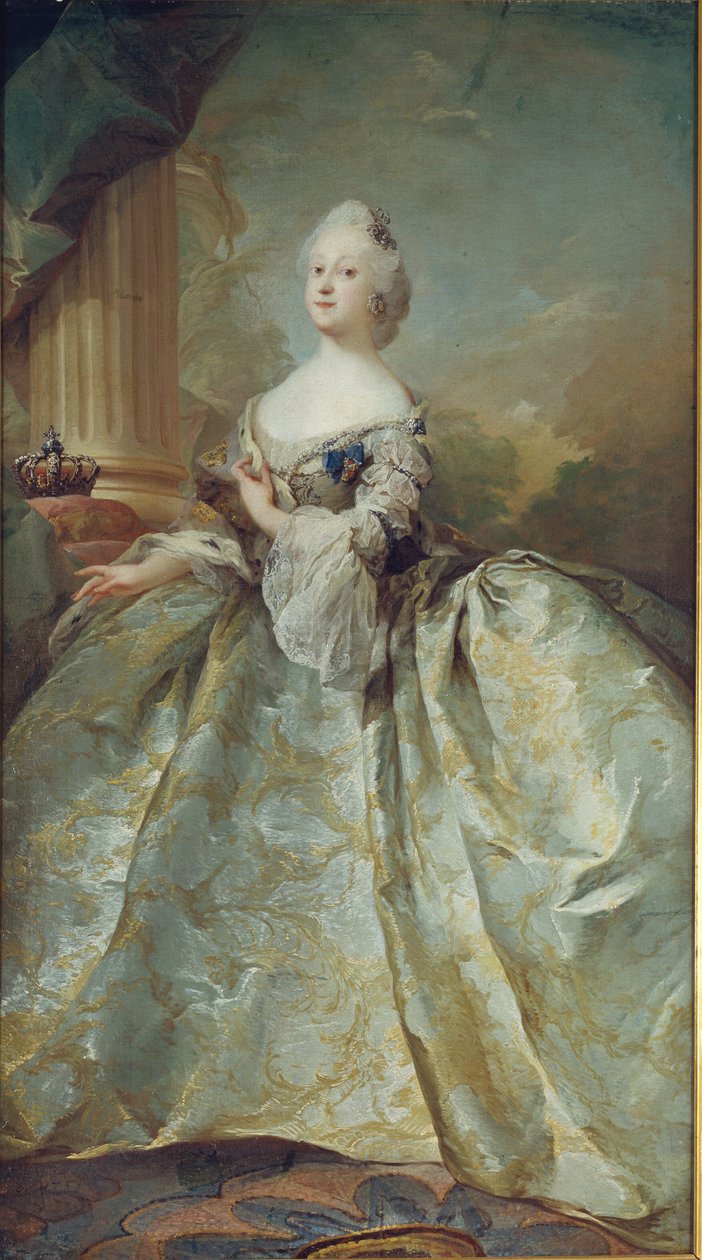 Portret Louise, pierwszej królowej Fryderyka V autorstwa C.G. Pilo