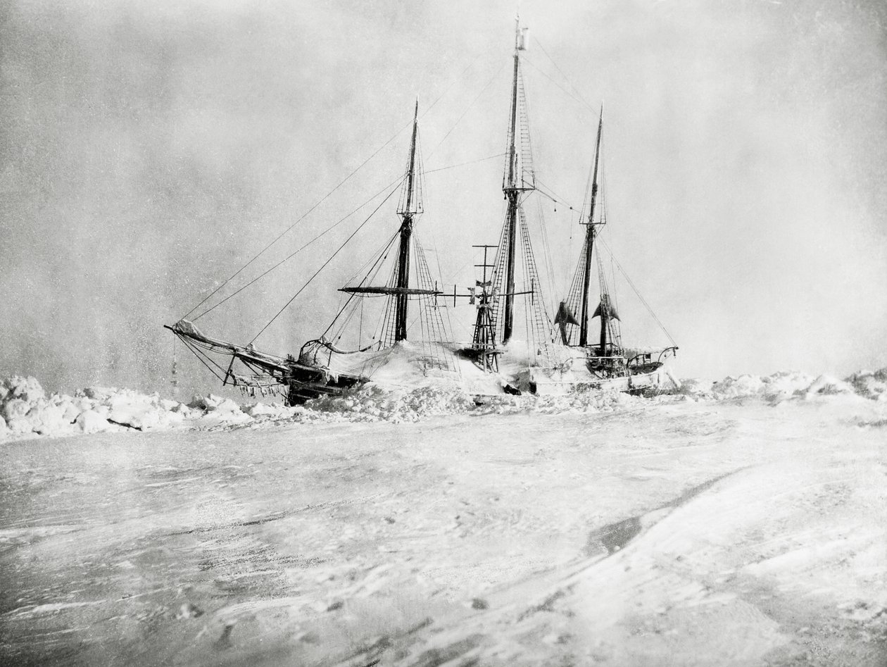 Fram, zamrożony w lodzie autorstwa J.B. and Brown J. Rowbotham