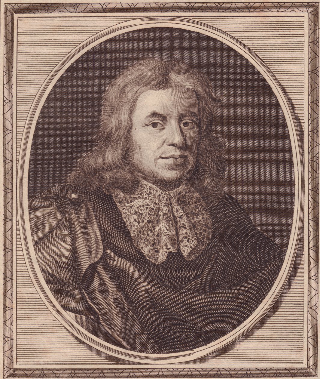 Portret angielskiego lekarza Thomasa Sydenhama (1624-1689), miedzioryt Johna Goldara (1729-1795) z obrazu P Lely autorstwa J.B. and Brown J. Rowbotham