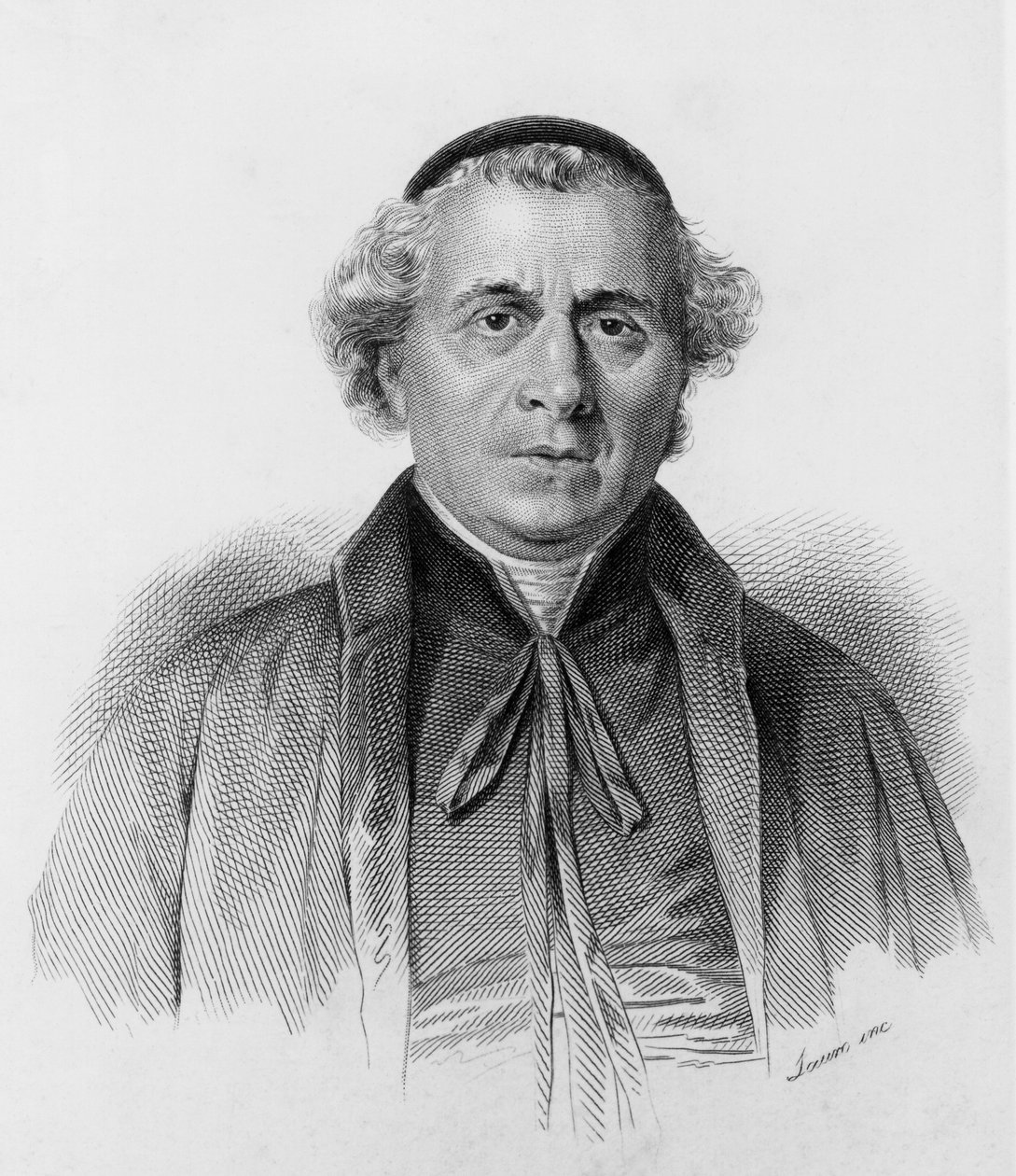 Portret Gioacchino Ventura di Raulica (1792-1861), włoskiego jezuity, mówcy, patrioty, filozofa i pisarza, grawerowanie autorstwa J.B. and Brown J. Rowbotham