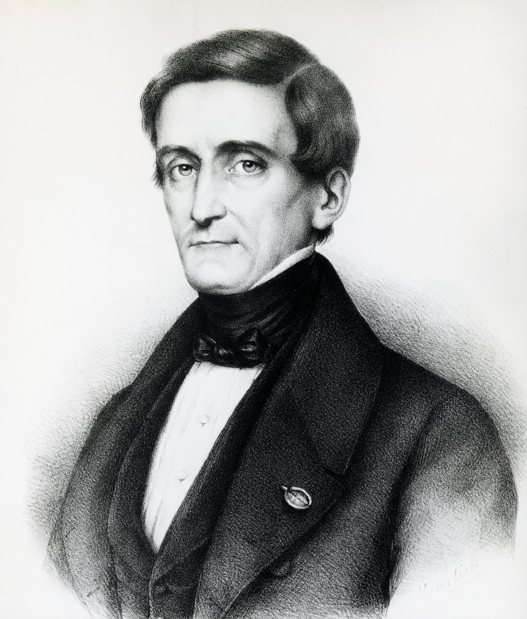 Portret Pellegrino Rossiego (1787-1848), włoskiego prawnika, litografia autorstwa J.B. and Brown J. Rowbotham