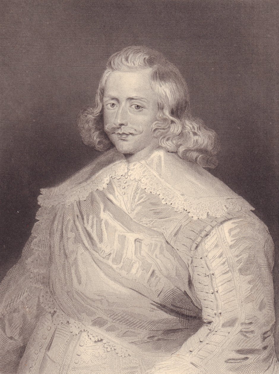 Portret hiszpańskiego kardynała i generała Ferdynanda Habsburga (1609-1641), rycina autorstwa J.B. and Brown J. Rowbotham