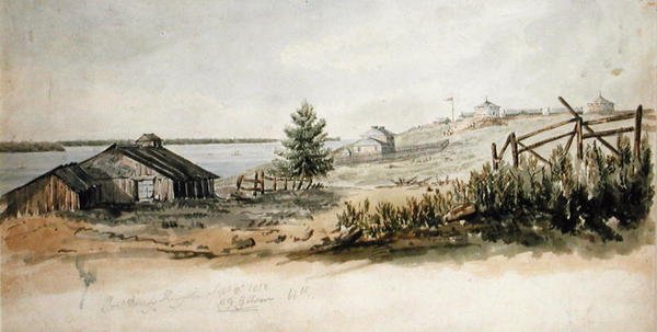 Fort Henry, Kingston, Ontario, Kanada, 8 września 1832 (akwarela na papierze) autorstwa C.J. Gibson