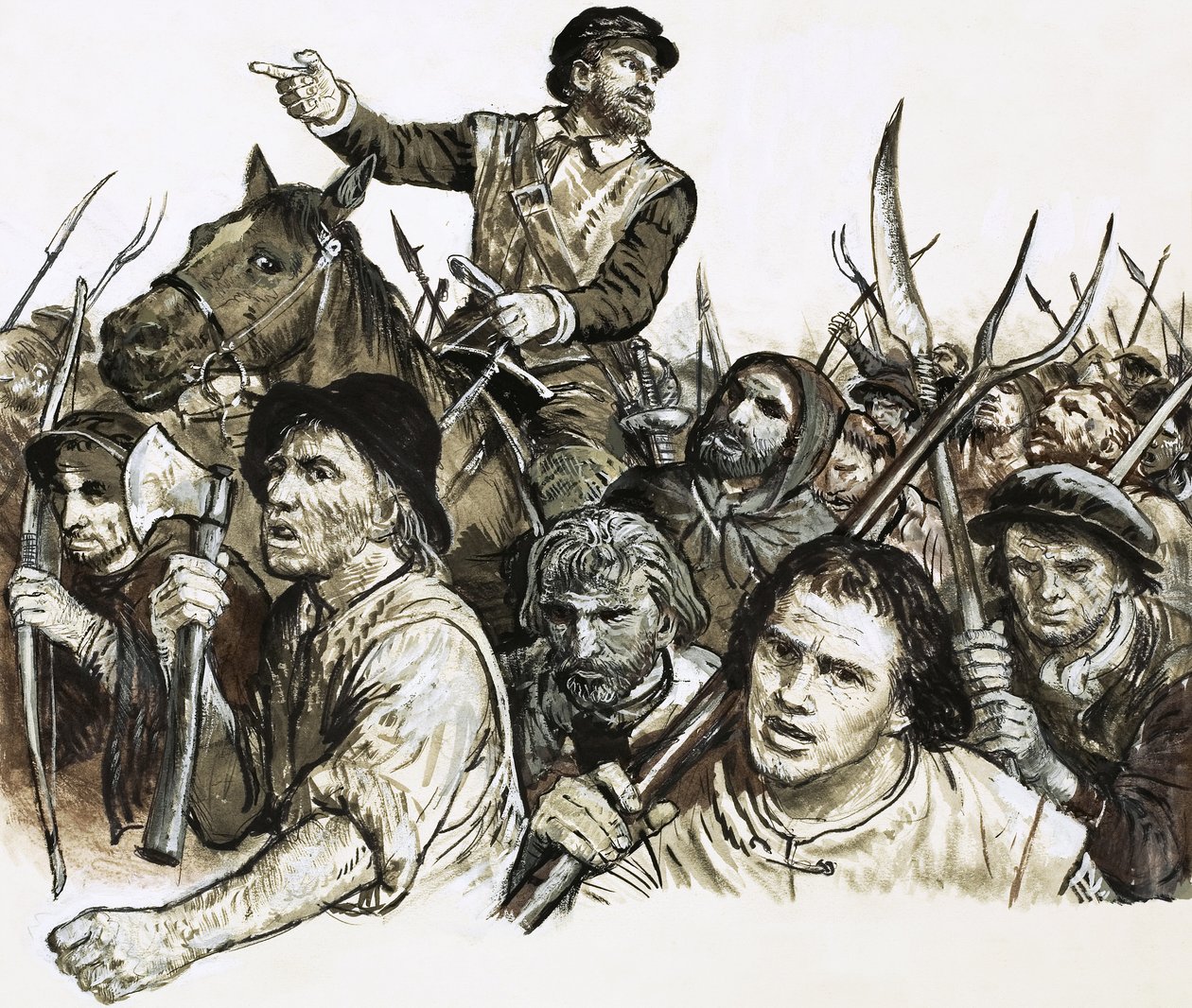 Robert Kett na czele buntu chłopskiego autorstwa C.L. Doughty
