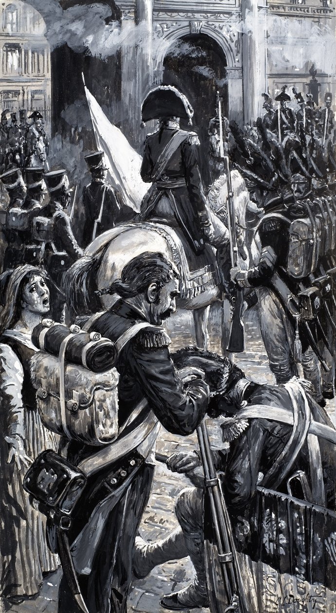 Korsykanin, który podbił Europę, z "Historii Francji" (gwasz na papierze) autorstwa C.L. Doughty
