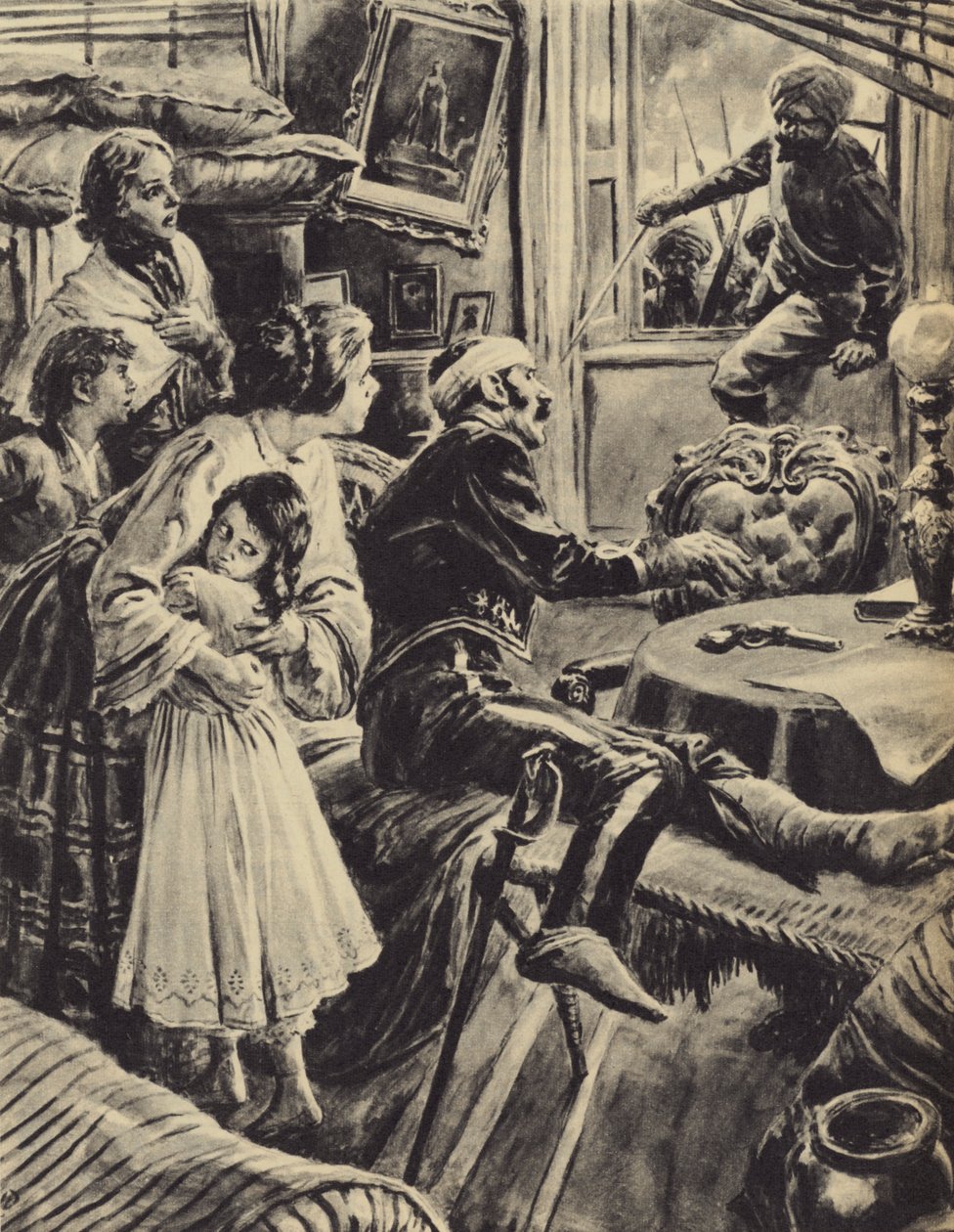 Indyjski bunt (litografia) autorstwa C.L. Doughty