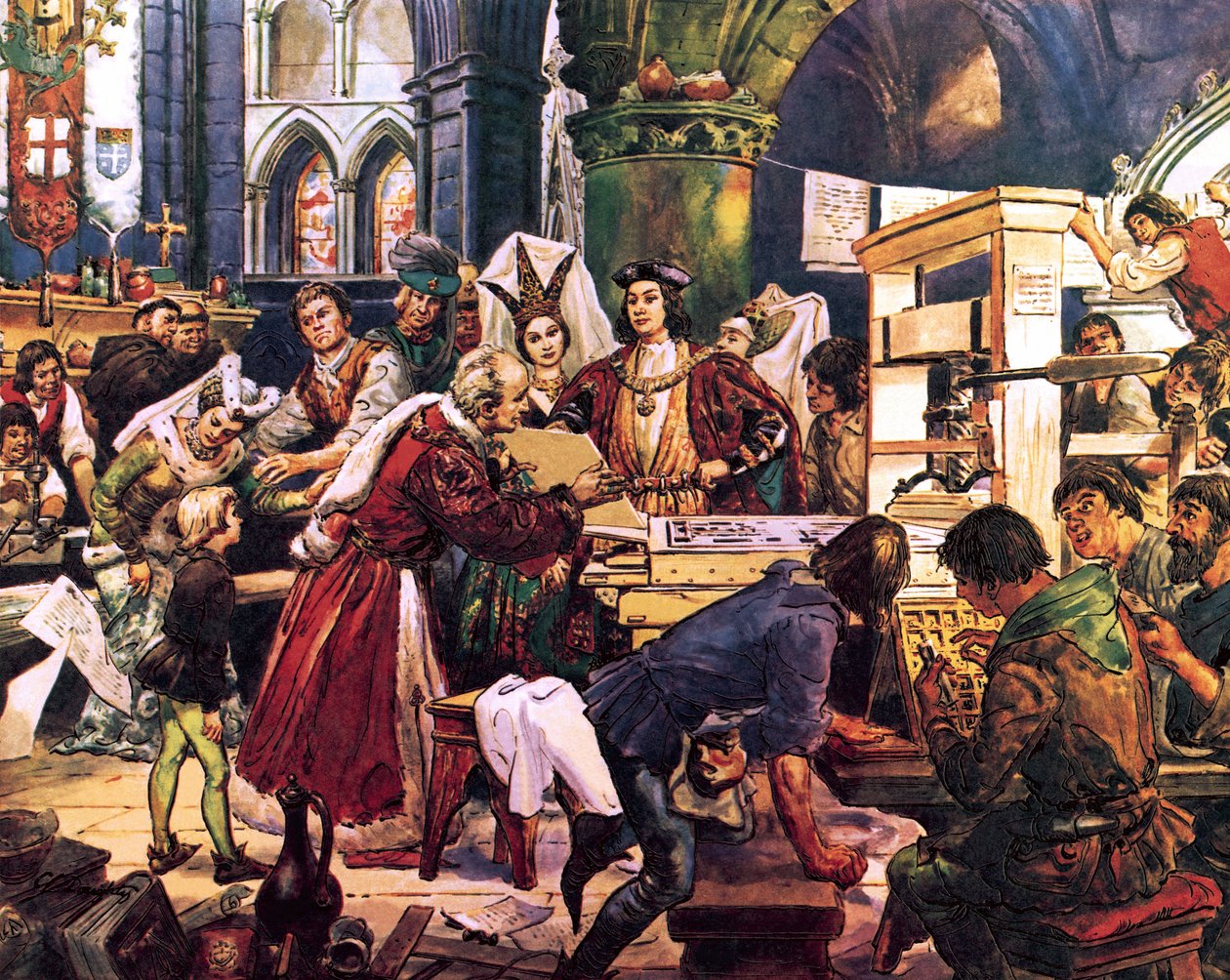 William Caxton - pierwszy drukarz w Anglii autorstwa C.L. Doughty