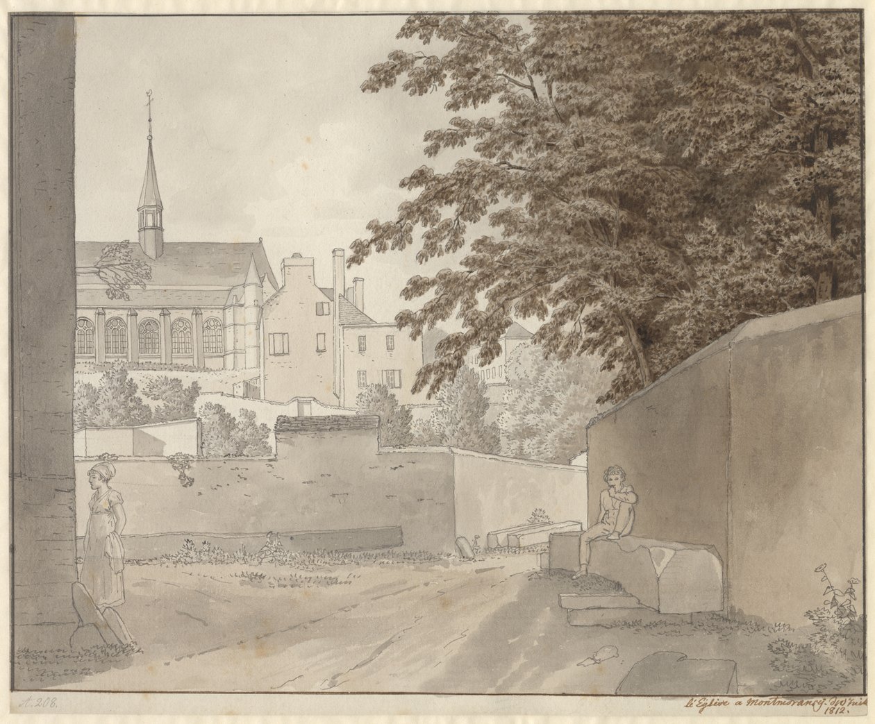 W kościele św. Marcina w Montmorency, na północ od Paryża, 10 lipca 1812 r. autorstwa Christoffer Wilhelm Eckersberg