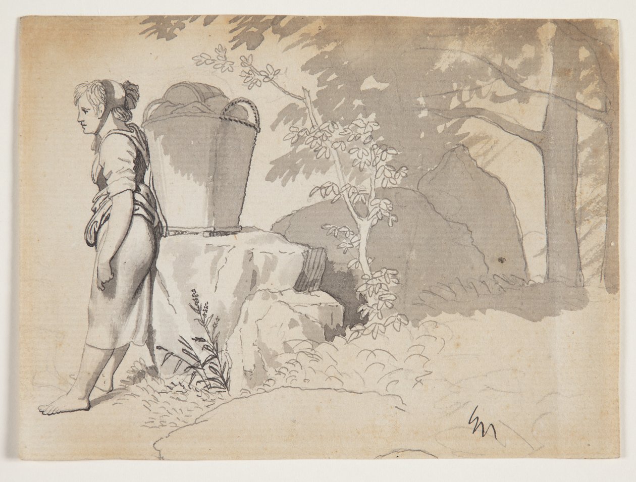 Chłopka odpoczywa autorstwa Christoffer Wilhelm Eckersberg