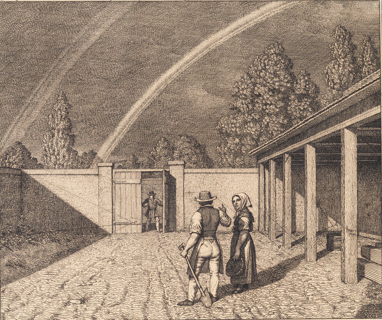 Podwójna tęcza. Ilustracja do „Perspektywy liniowej”, płyta V autorstwa Christoffer Wilhelm Eckersberg