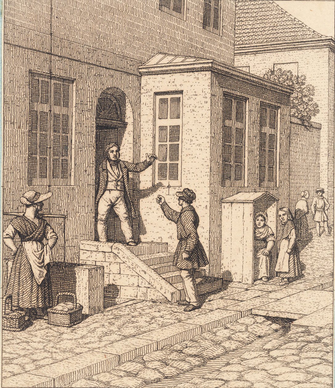 Scena uliczna. Ilustracja do „Perspektywy liniowej”, płyta VII autorstwa Christoffer Wilhelm Eckersberg