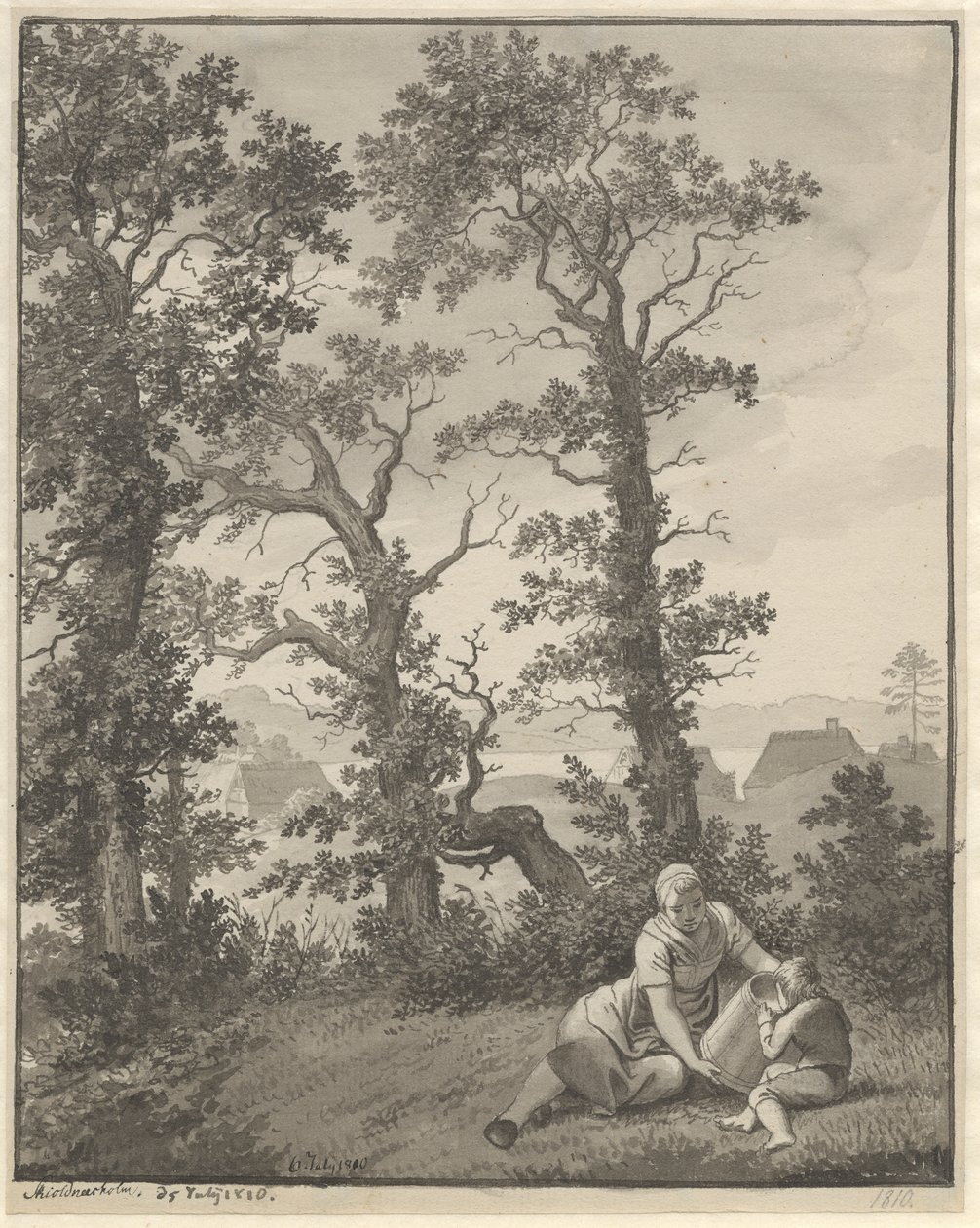 Z okolic Skjoldnæsholm autorstwa Christoffer Wilhelm Eckersberg