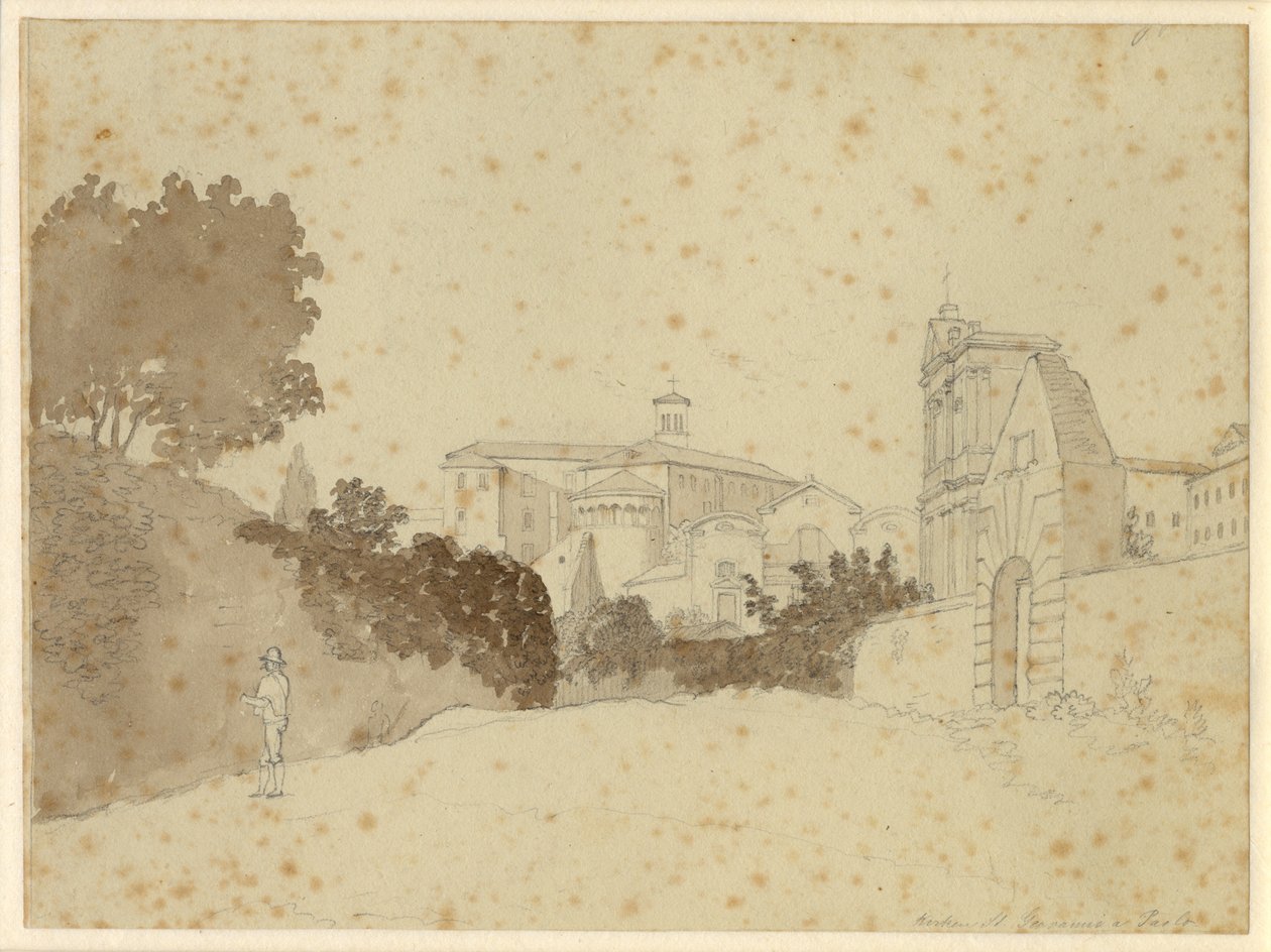 Kościół św. Giovanni a Paolo autorstwa Christoffer Wilhelm Eckersberg