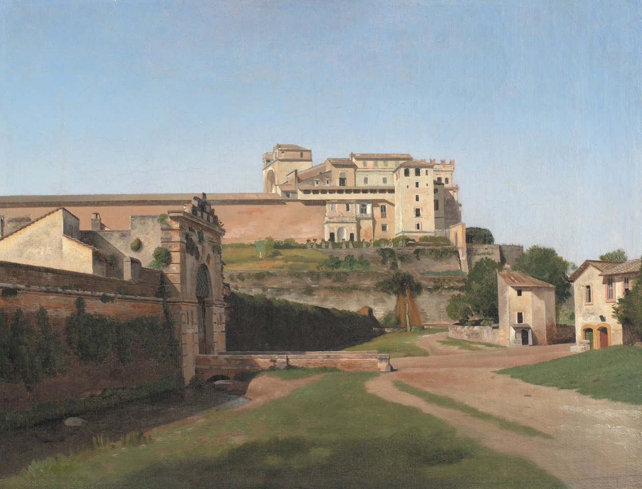 Porta Angelica i część Watykanu autorstwa Christoffer Wilhelm Eckersberg
