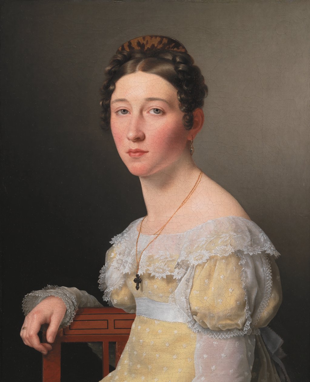 Portret Emilie Henriette Massmann, Zaręczonej przez Frederika Wilhelma Caspara von Benzon autorstwa Christoffer Wilhelm Eckersberg