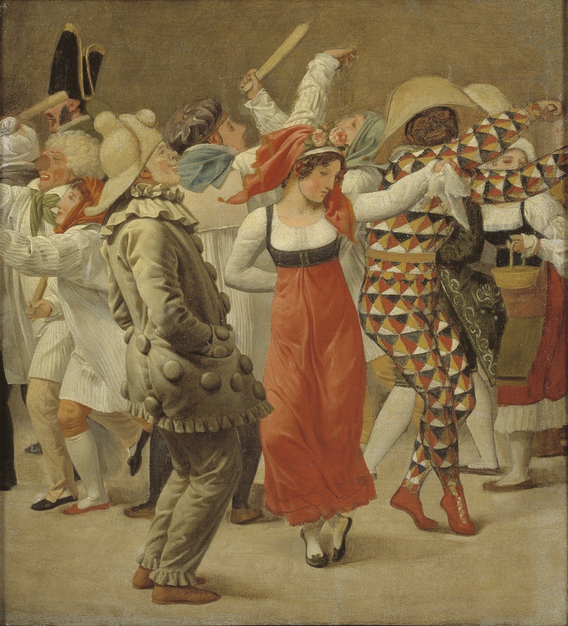 Karnawał w Rzymie. Fragment autorstwa Christoffer Wilhelm Eckersberg