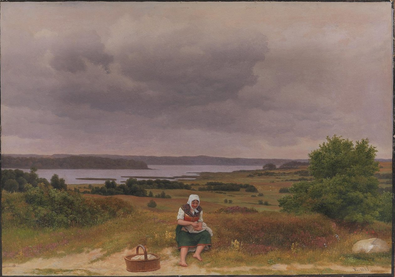 Widok na jezioro Fire w pobliżu Rudersdal, North Sealand autorstwa Christoffer Wilhelm Eckersberg
