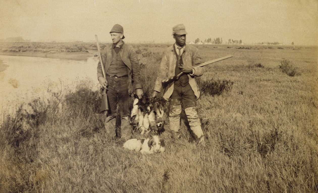 Koniec sezonu kaczego, Turks Island, Kalifornia, 1885 (srebrny odbitka albumu) autorstwa C. A. Plummer