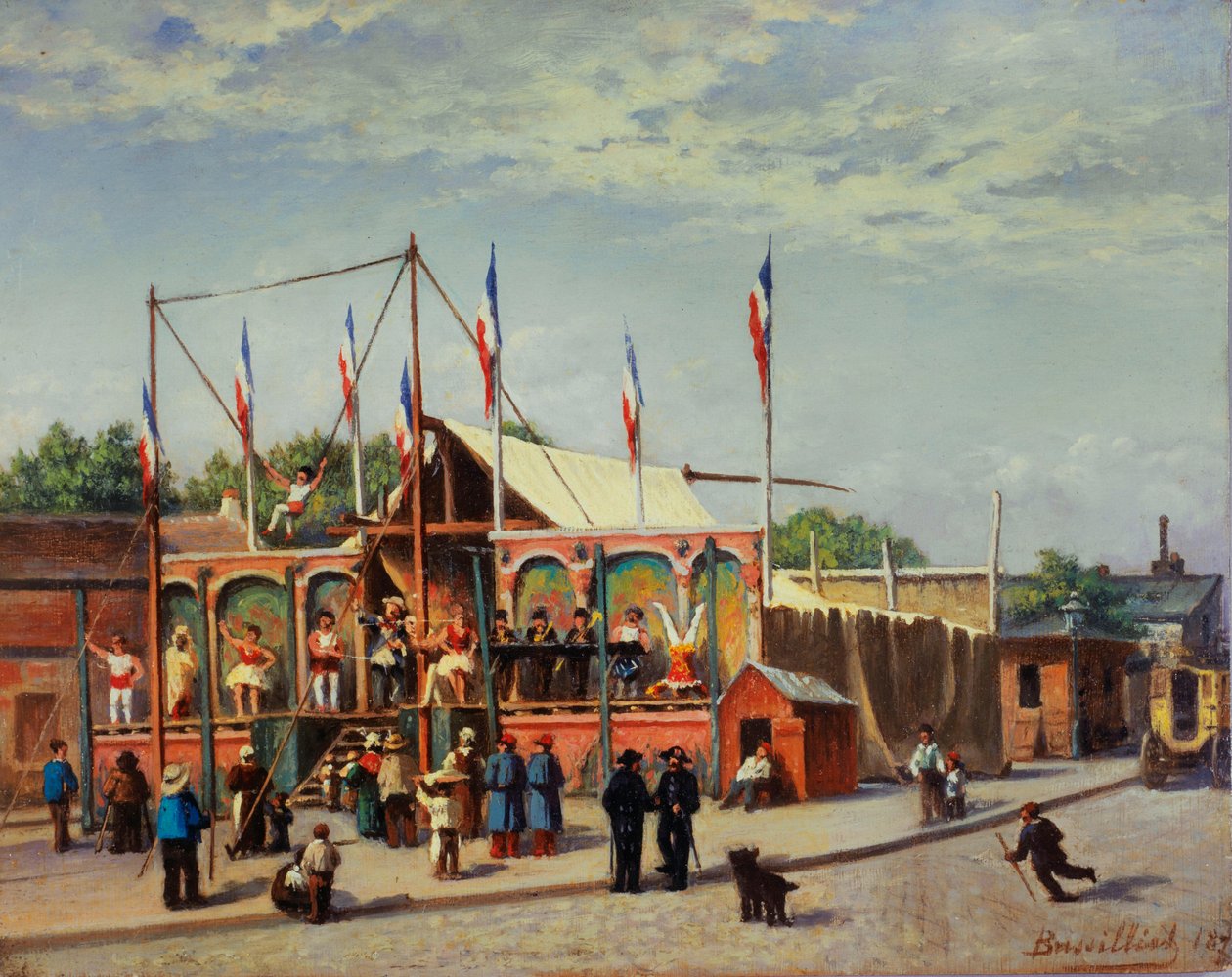 Namiot zapaśnika Dubois, boulevard de la Villette autorstwa C. Bussilliet