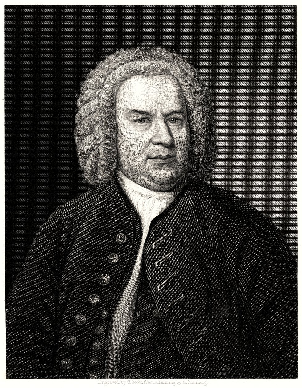 Jan Sebastian Bach, XIX w. autorstwa C. Cook