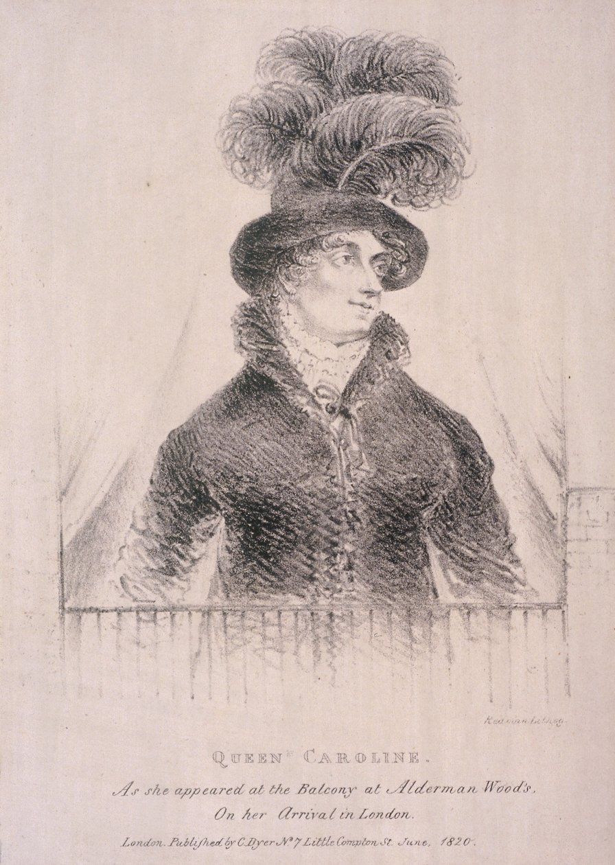 Karolina, małżonka Jerzego IV, 1820 autorstwa C Dyer