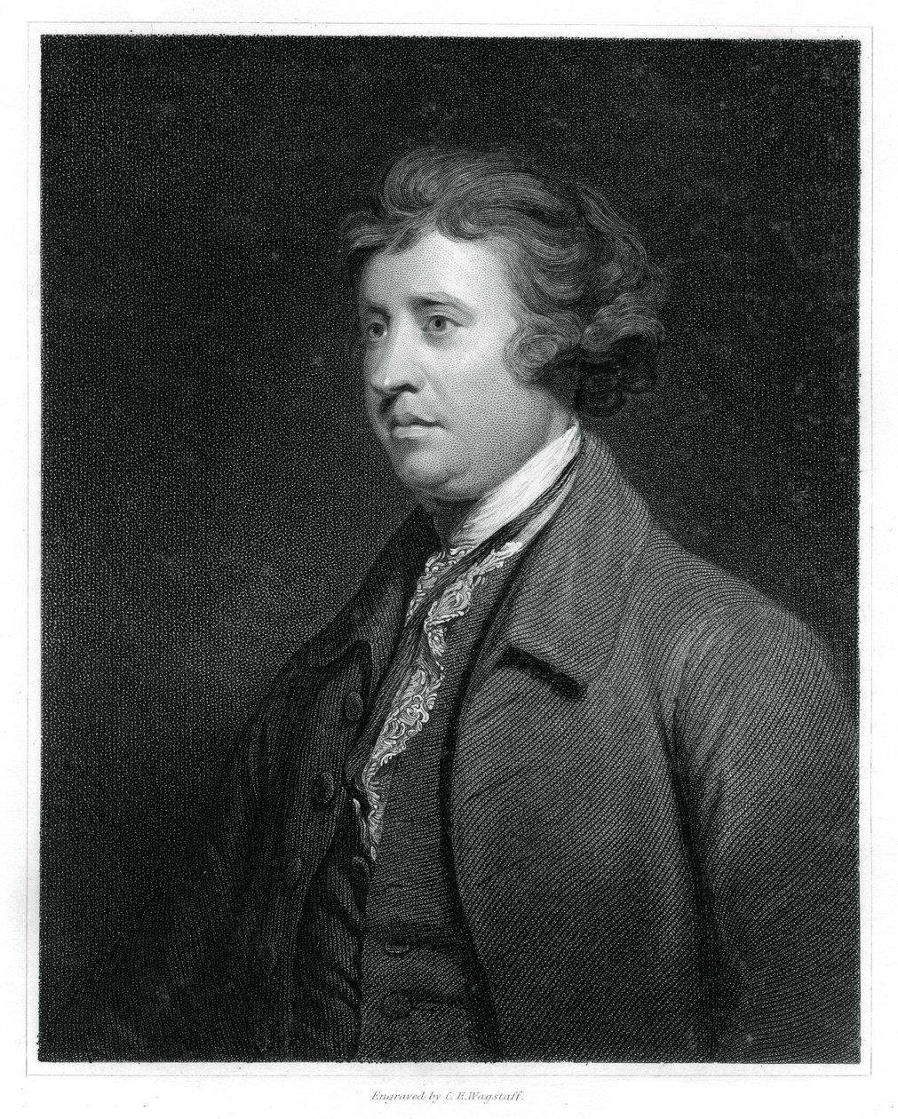 Edmund Burke, anglo-irlandzki mąż stanu, pisarz, mówca, teoretyk polityczny i filozof, 1834. autorstwa C. E. Wagstaff