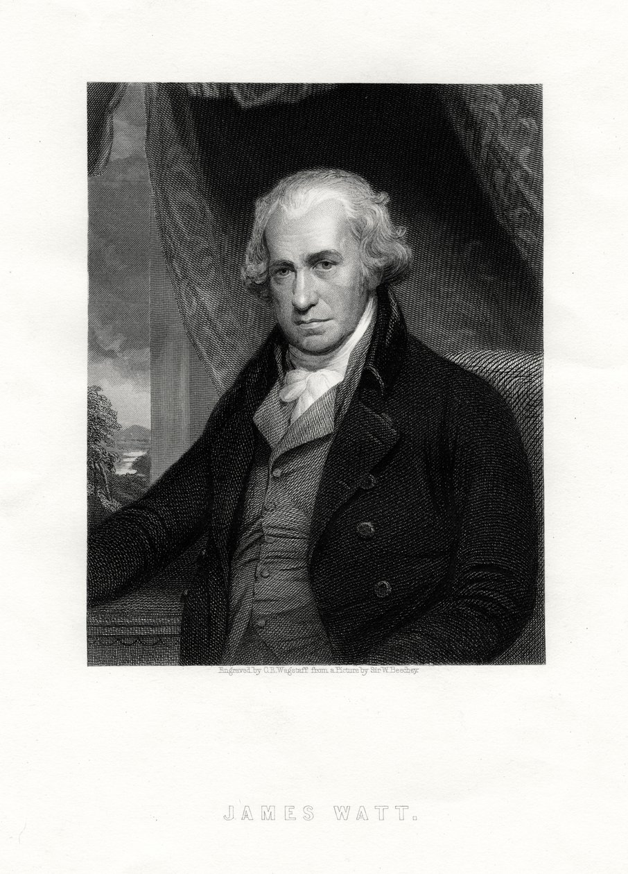 James Watt, szkocki wynalazca i inżynier, XIX wiek. autorstwa C. E. Wagstaff