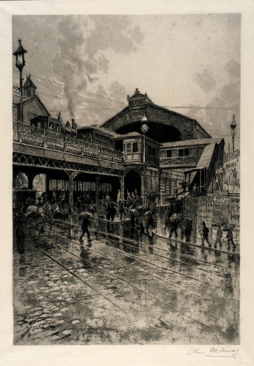 Wejście na Most Brookliński autorstwa C. F. William Mielatz