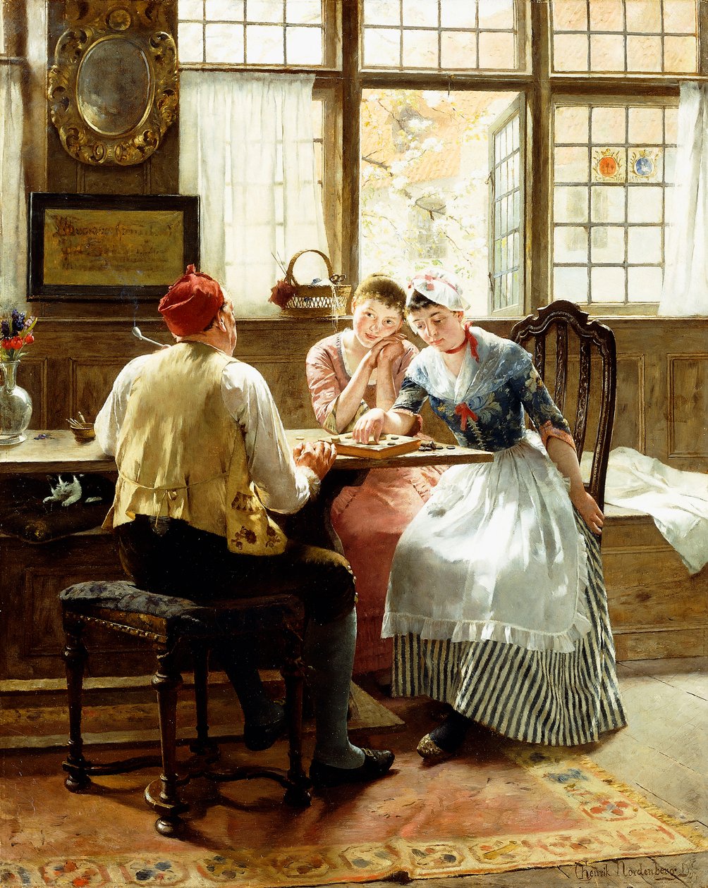 Gra w warcaby, autorstwa C. Hendrick Nordenberg
