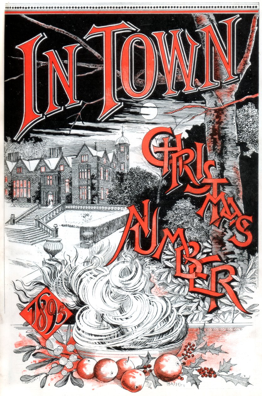 Okładka bożonarodzeniowego numeru magazynu In Town, 1895 autorstwa C Hentschel
