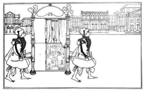 Krzesło Sedan na drodze, frontyspis z Juvenal, w „Żółtej księdze” tom IV autorstwa C. Hentschell