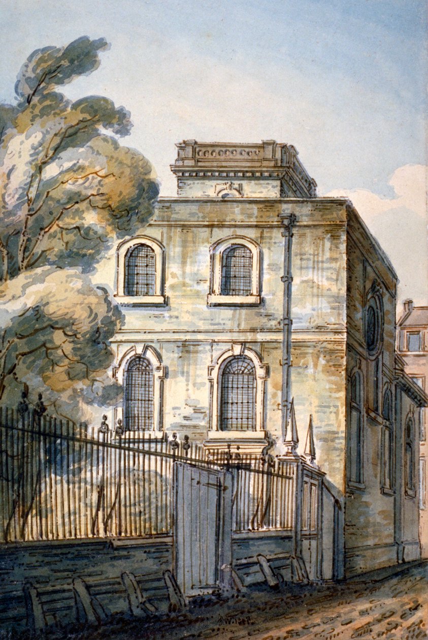 Church of All Hallows the Great, Upper Thames Street, Londyn, 1813 autorstwa C John M Whichelo