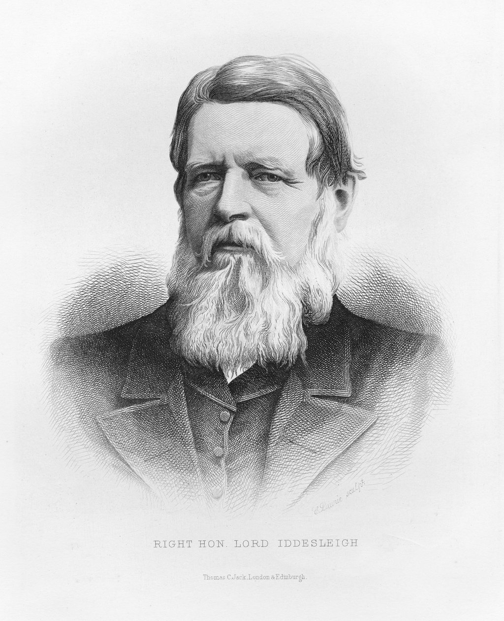 Portret prawego lorda Iddesleigh autorstwa C. Laurie