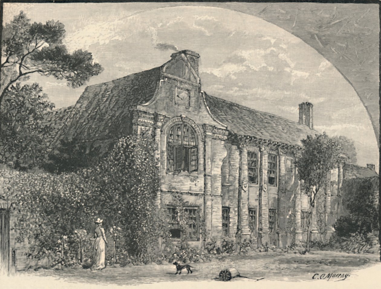 „Slyfield House: The Garden Front”, Surrey, 1886 autorstwa C Murray