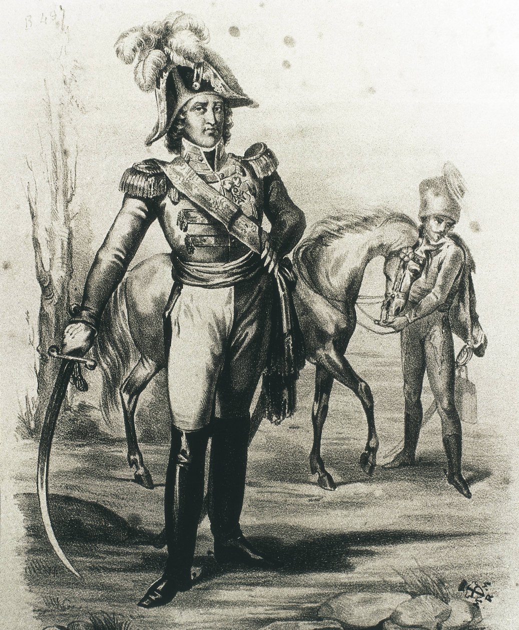 Joachim Murat (litografia) autorstwa C. Perrin