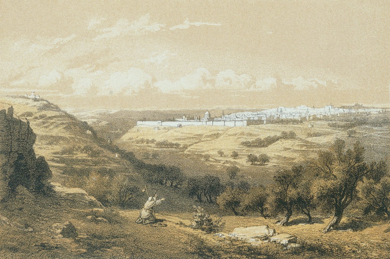 Hebron. Akwaforta C. Schachera - Steinkopk J.F. Editore autorstwa C. Schacher