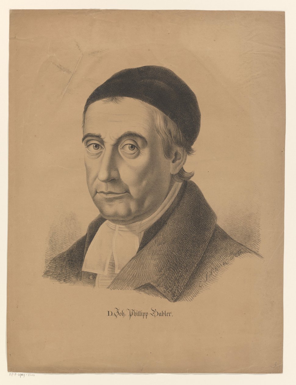 Portret van Johanna Philippa Gablera D. Joh. Phillipp Gabler (tytuł na obiekcie) autorstwa C. Schenk