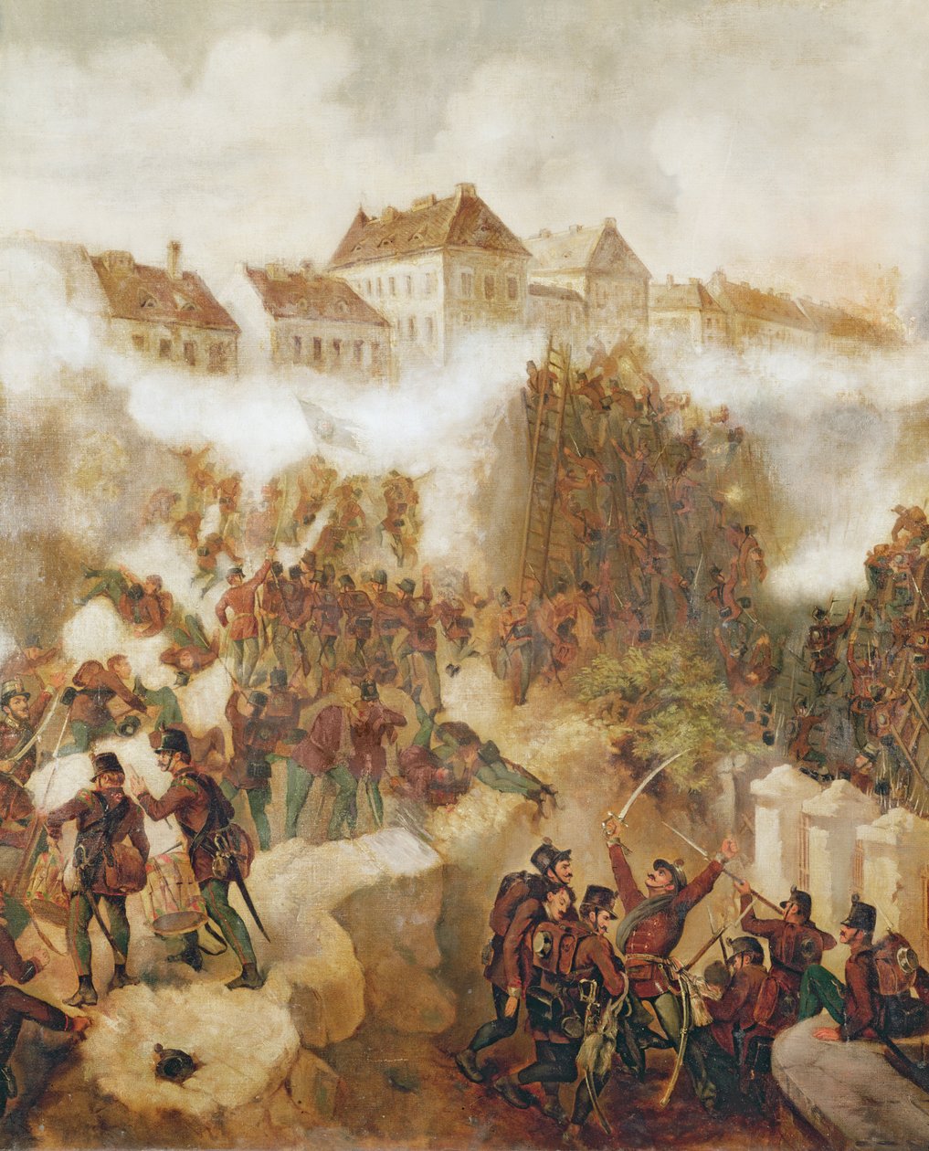Odbicie twierdzy Buda przez powstańców węgierskich 21 maja 1849 r. autorstwa C. Wemik