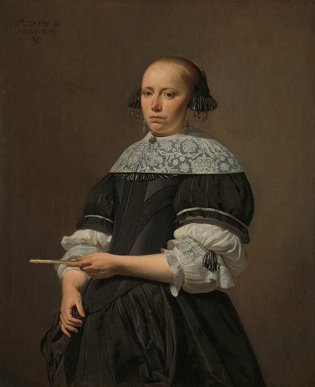 Portret Elisabeth Kessel (1640-1717). autorstwa Caesar van Everdingen