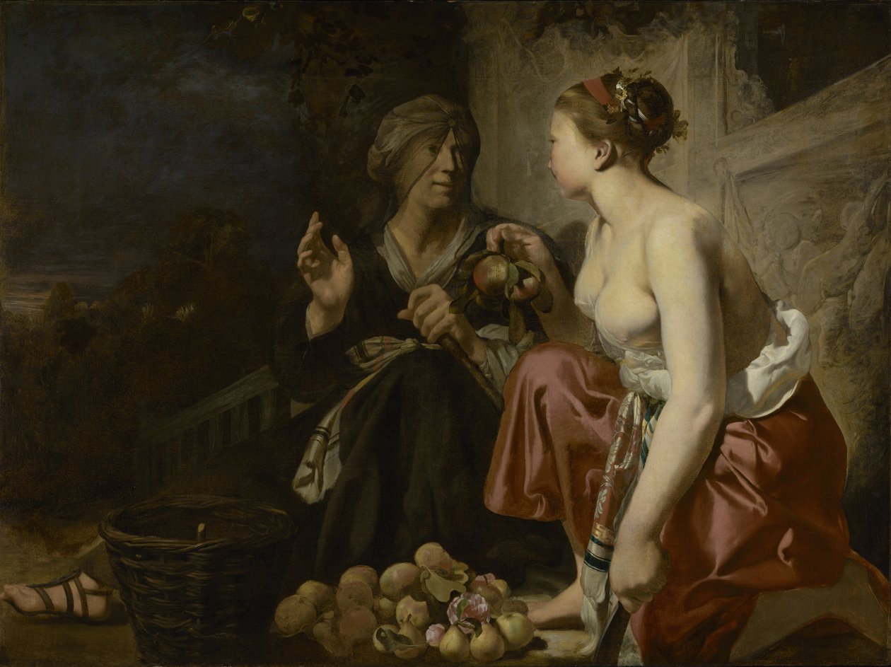 Vertumnus i Pomona autorstwa Caesar van Everdingen