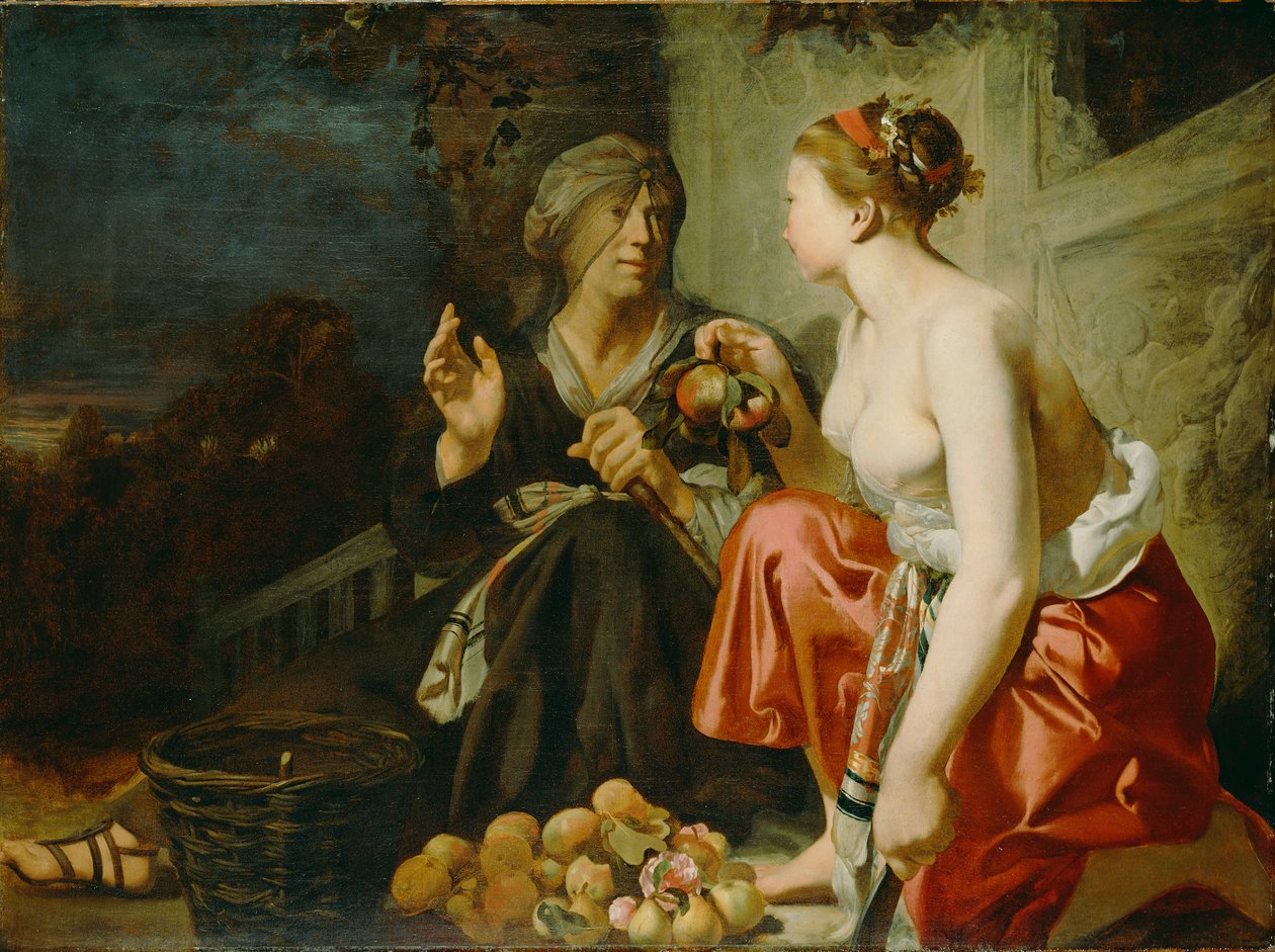 Vertumnus i Pomona autorstwa Caesar van Everdingen