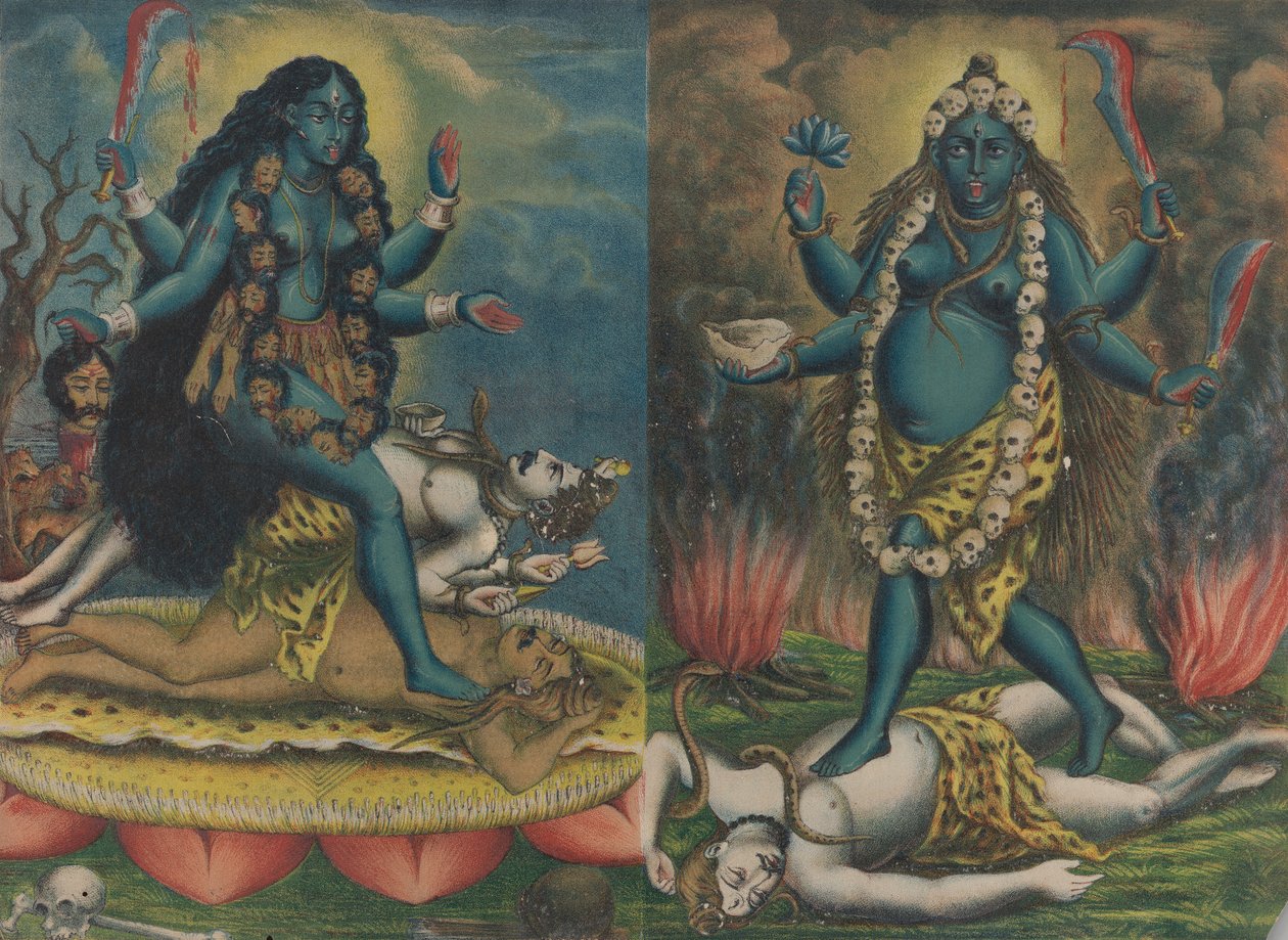 Kali Tara, ca. 1885-90. autorstwa Calcutta Art Studio