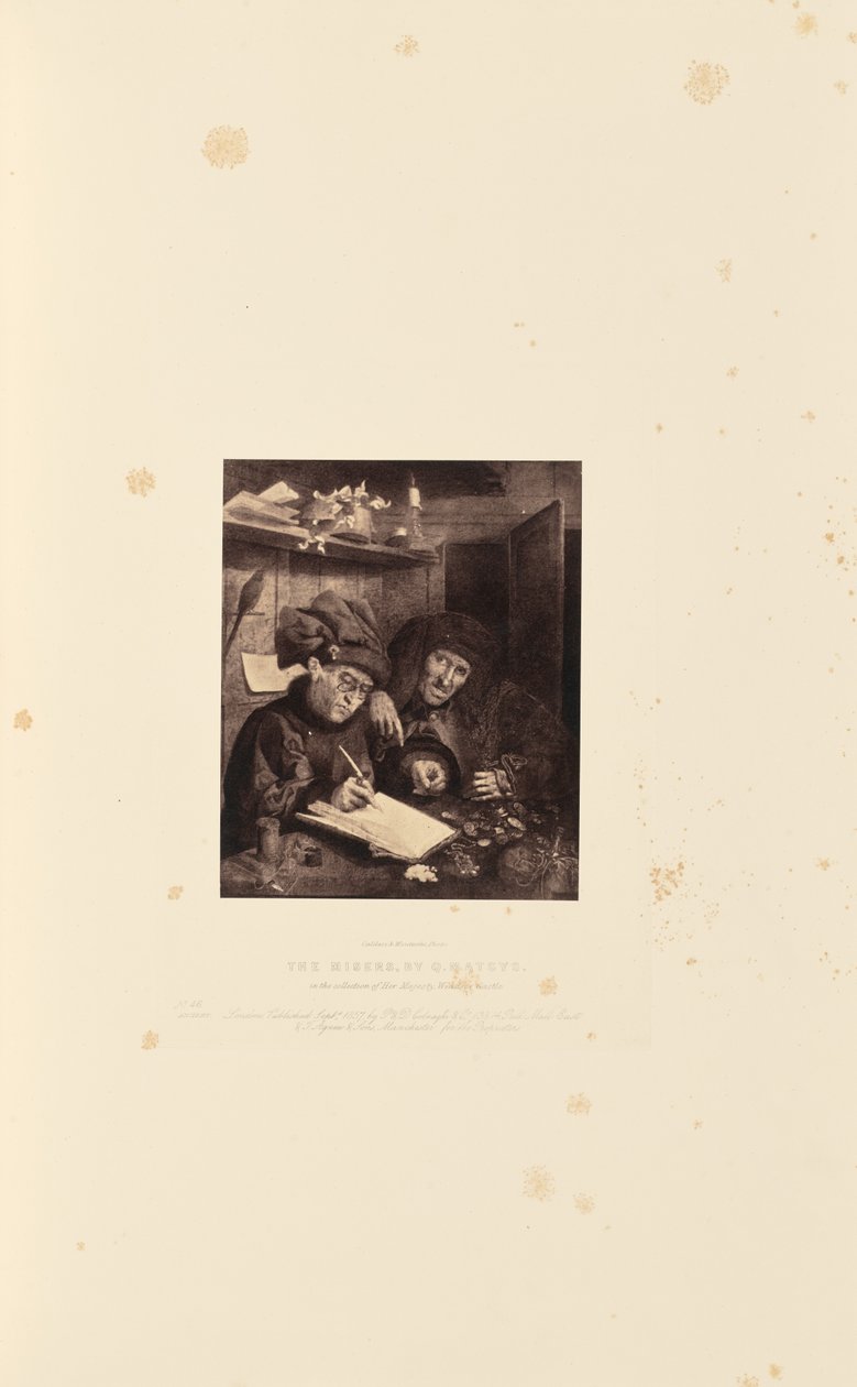 The Misers, autor: Q. Matsys autorstwa Caldesi and Montecchi