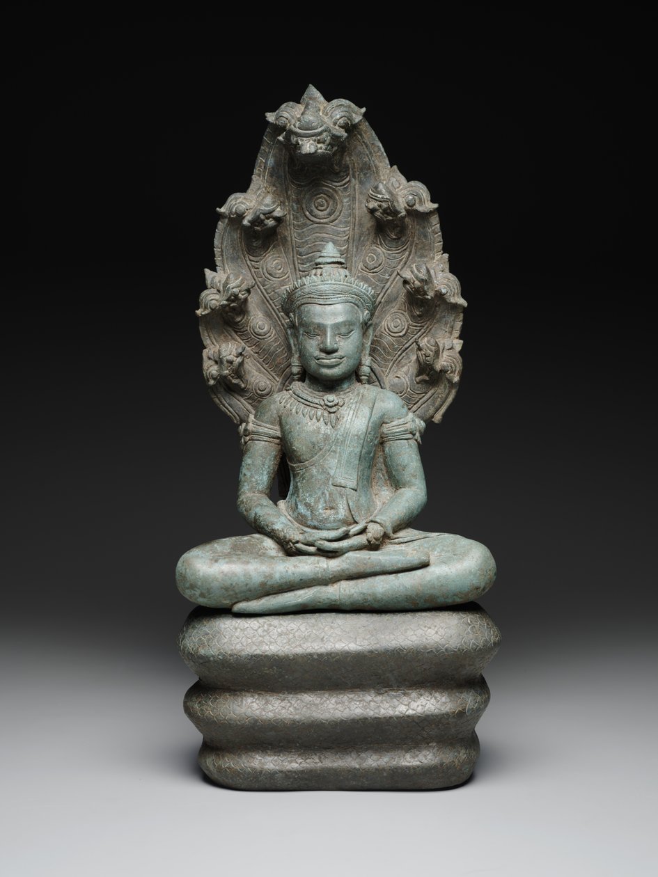 Budda Muchalinda, koniec XII-początek XIII wieku (stop miedzi) autorstwa Cambodian Cambodian