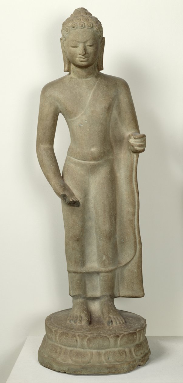 Stojący Budda, Od Tuol Hoy, Mokry Fernom, Udong (Piaskowiec) autorstwa Cambodian School