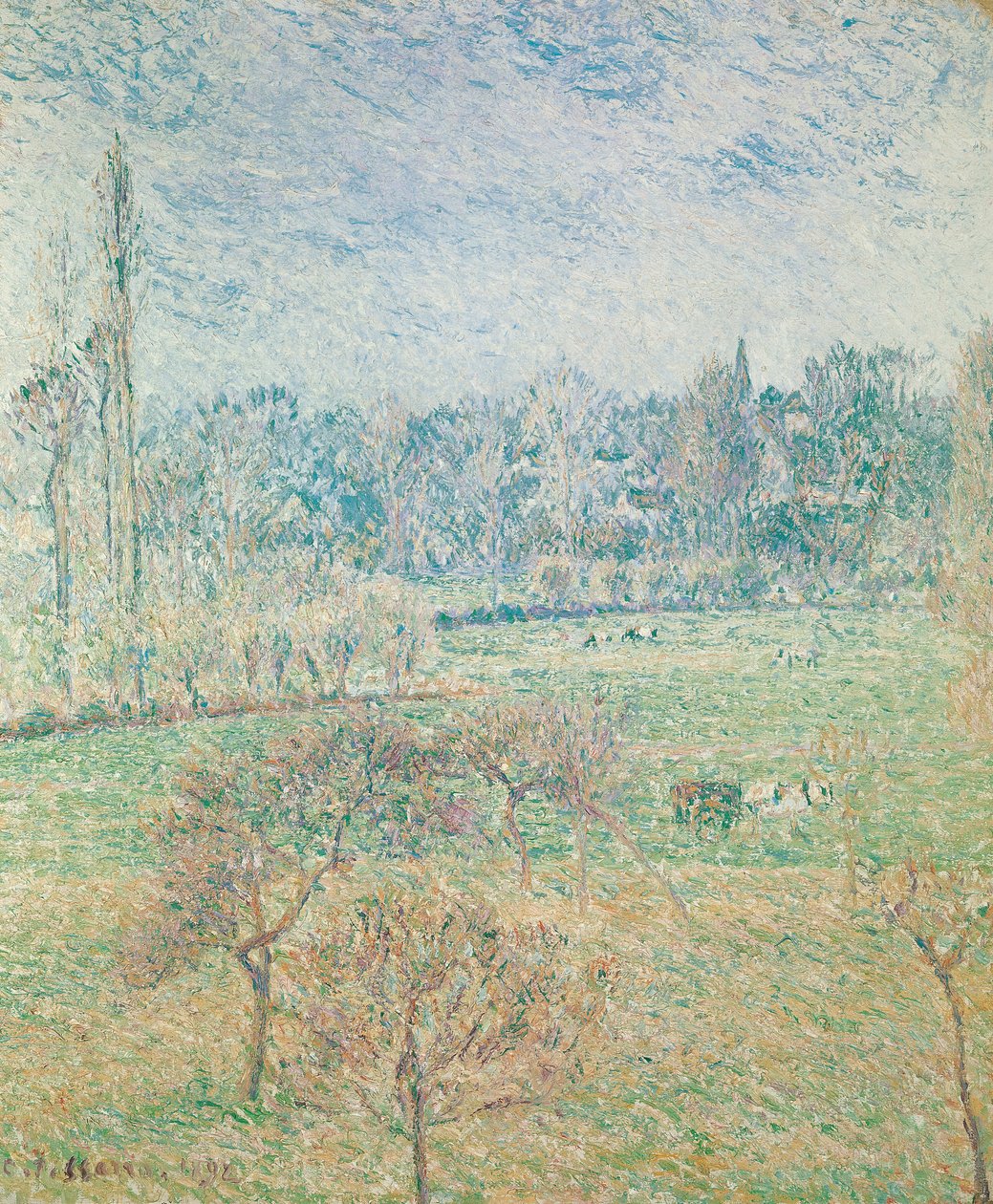 Jesienny poranek, 1892 autorstwa Camille Jacob Pissarro
