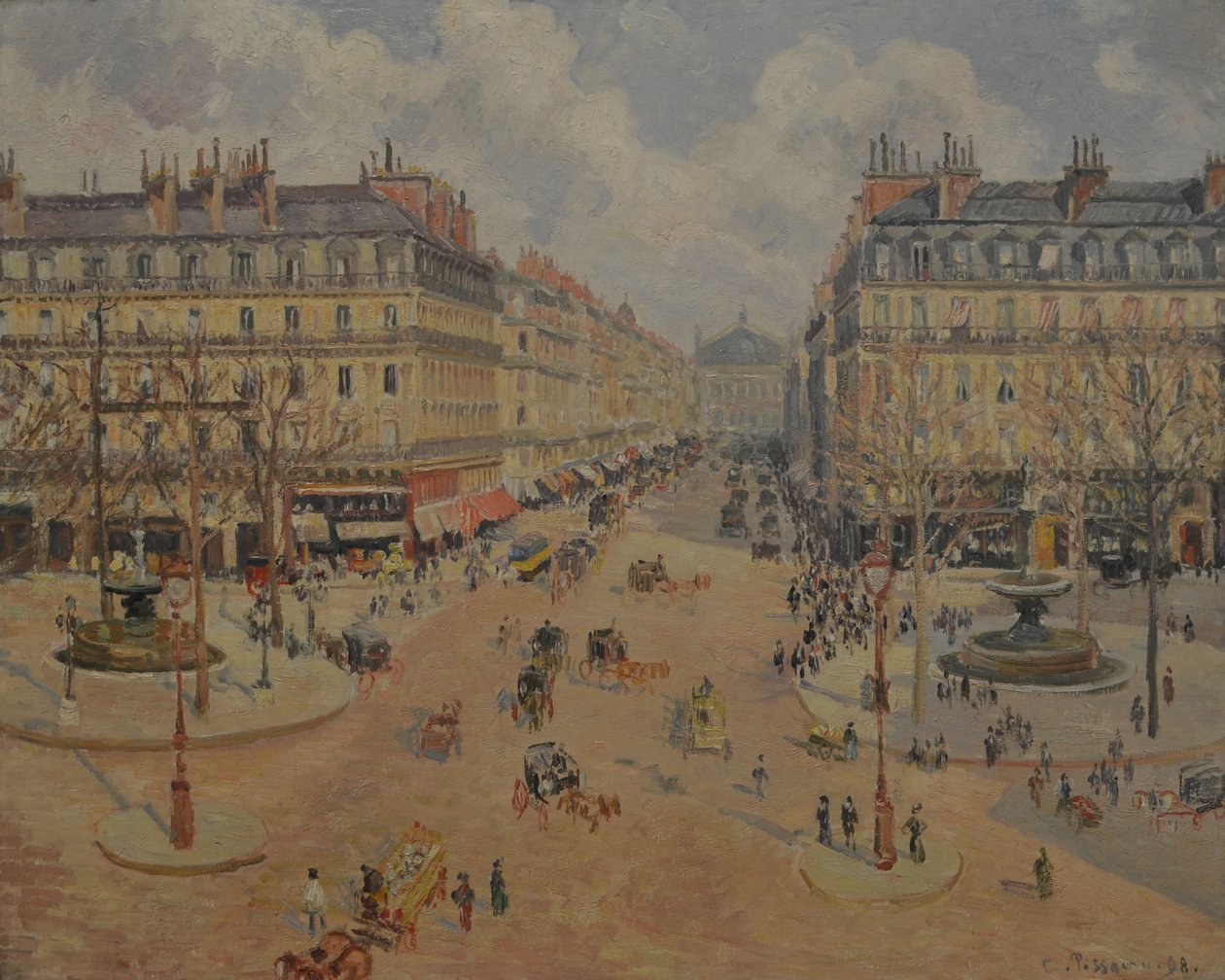 Avenue de lOpéra, poranne słońce autorstwa Camille Jacob Pissarro