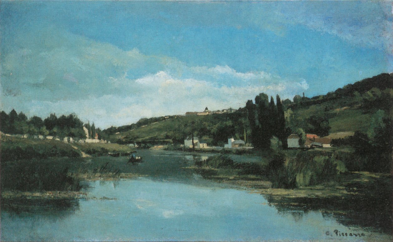 Brzegi Marny w Chennevières autorstwa Camille Jacob Pissarro